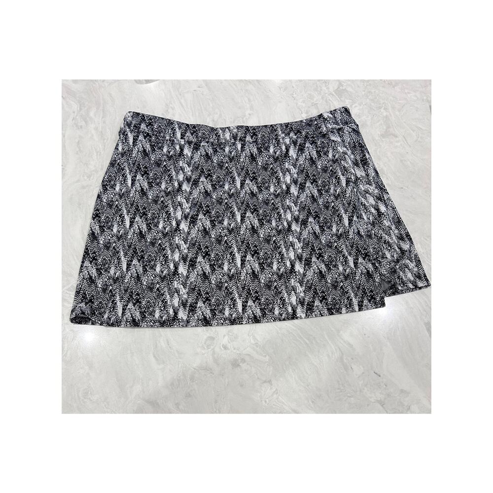 Tranquility by Colorado Clothing Skort Womens XXL Black White Pull On Strech